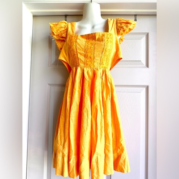 NWOT WKND WYFR distressed Open Back Sun Dress Sz XS - Picture 1 of 11